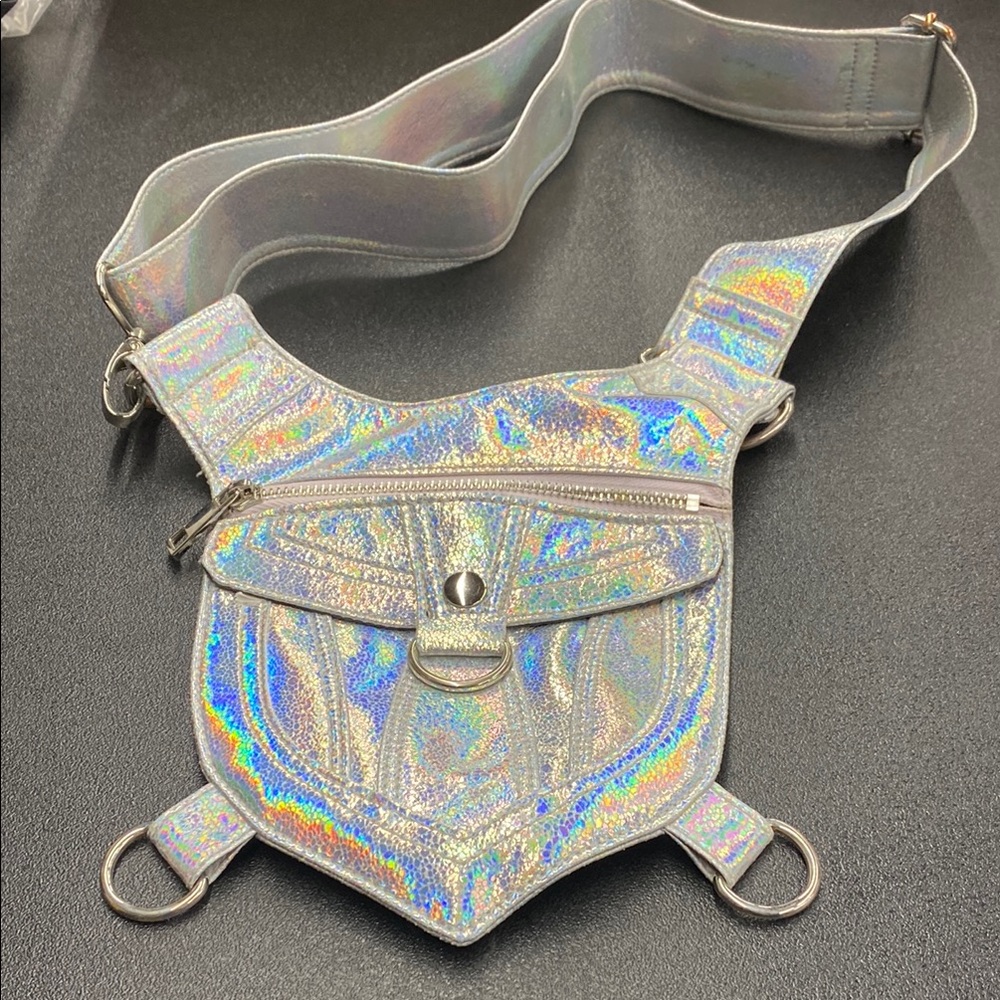 Holographic Silver Crossbody Bag